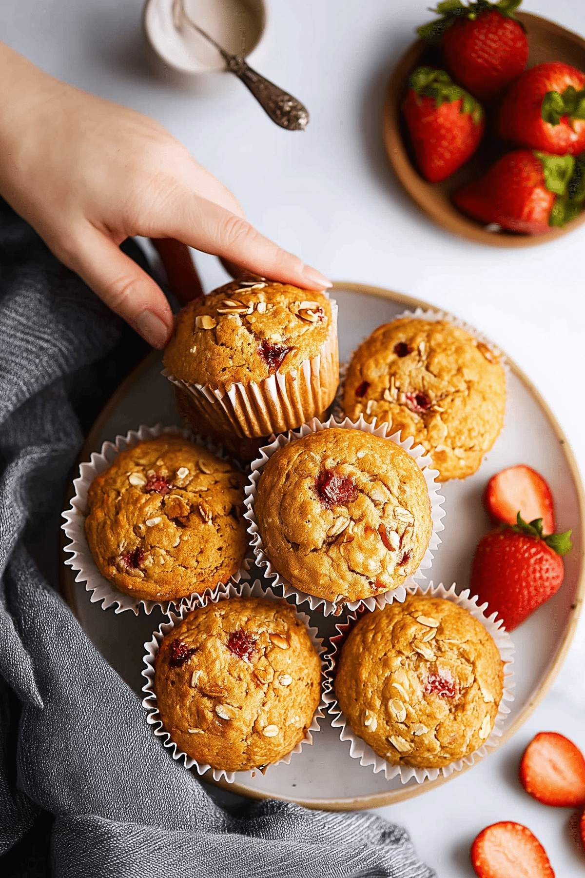 Strawberry Oatmeal Muffins Recipe