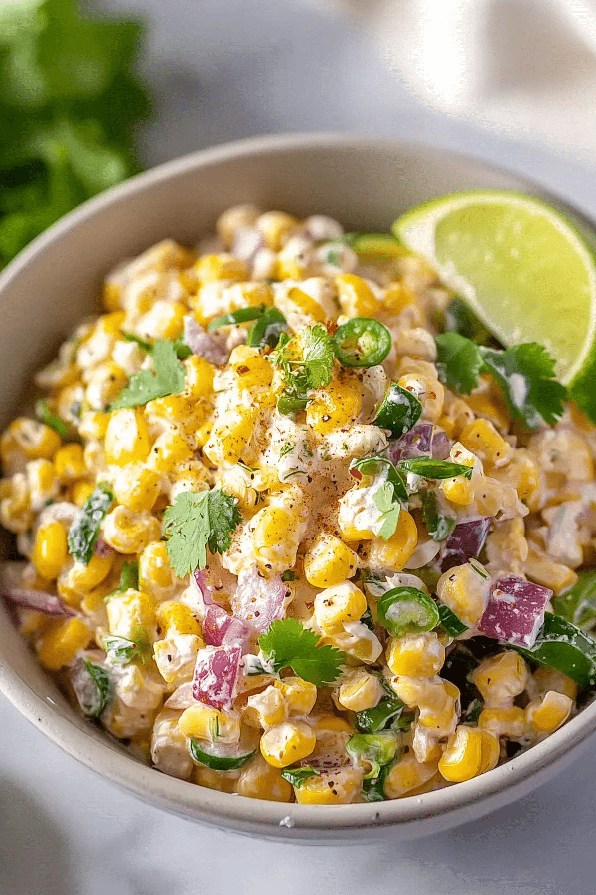 Street Corn Salad with Greek Yogurt – a healthy summer side dish