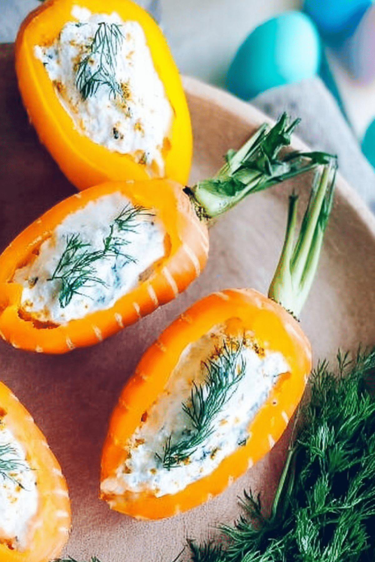 Stuffed Pepper Carrots – Healthy and fun Easter appetizer