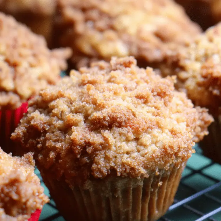 Buttermilk Rhubarb Muffins with Sugar Crumble fresh from the oven