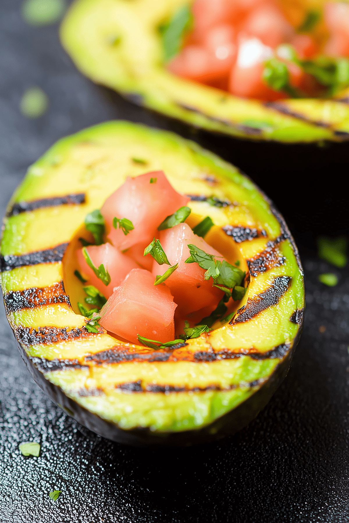 grilled avocado with quinoa