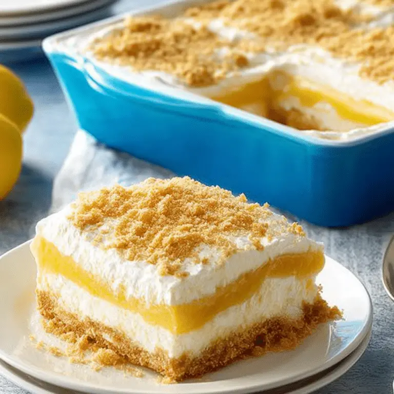 Layered Lemon Dessert Squares – A Bright & Creamy Citrus Treat