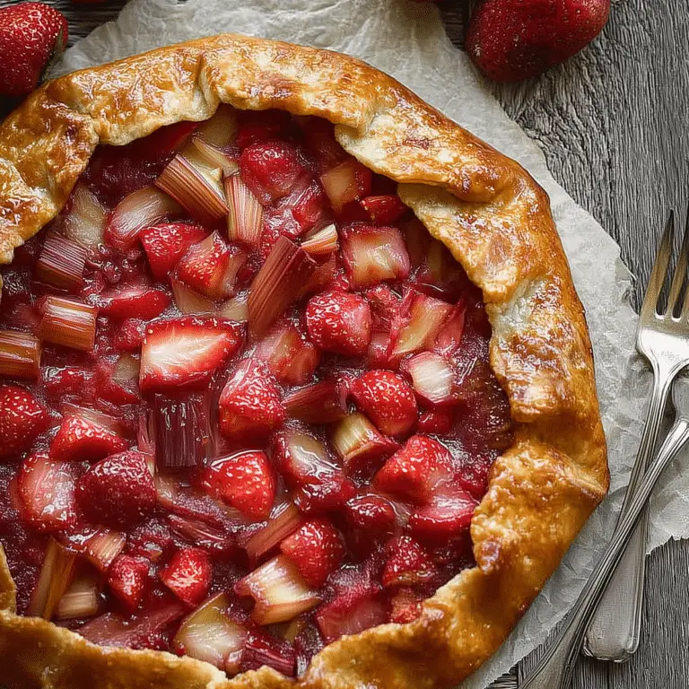 Strawberry Rhubarb Galette – Best Rustic Dessert