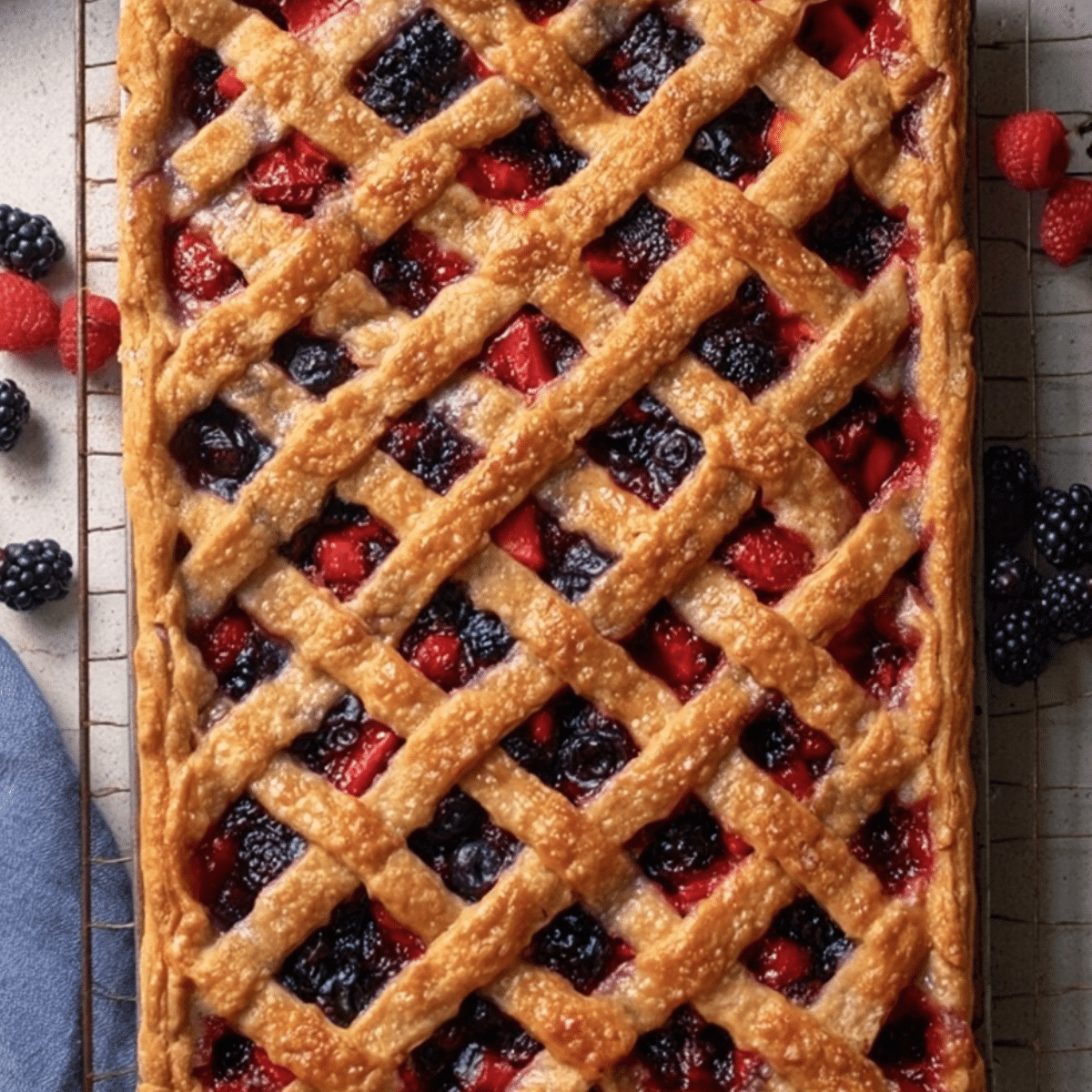 Triple Berry Slab Pie Easy & Delicious Recipe - Mucha Munch
